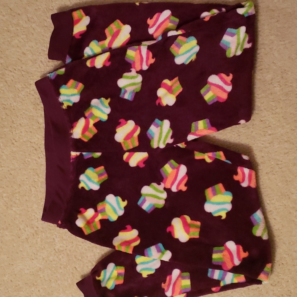 Fuzzy ice cream pajama bottoms